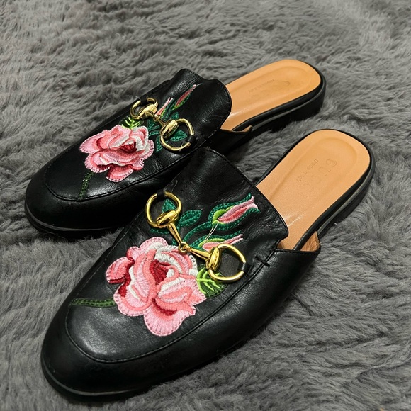 Gucci Flower Mules - Picture 1 of 4